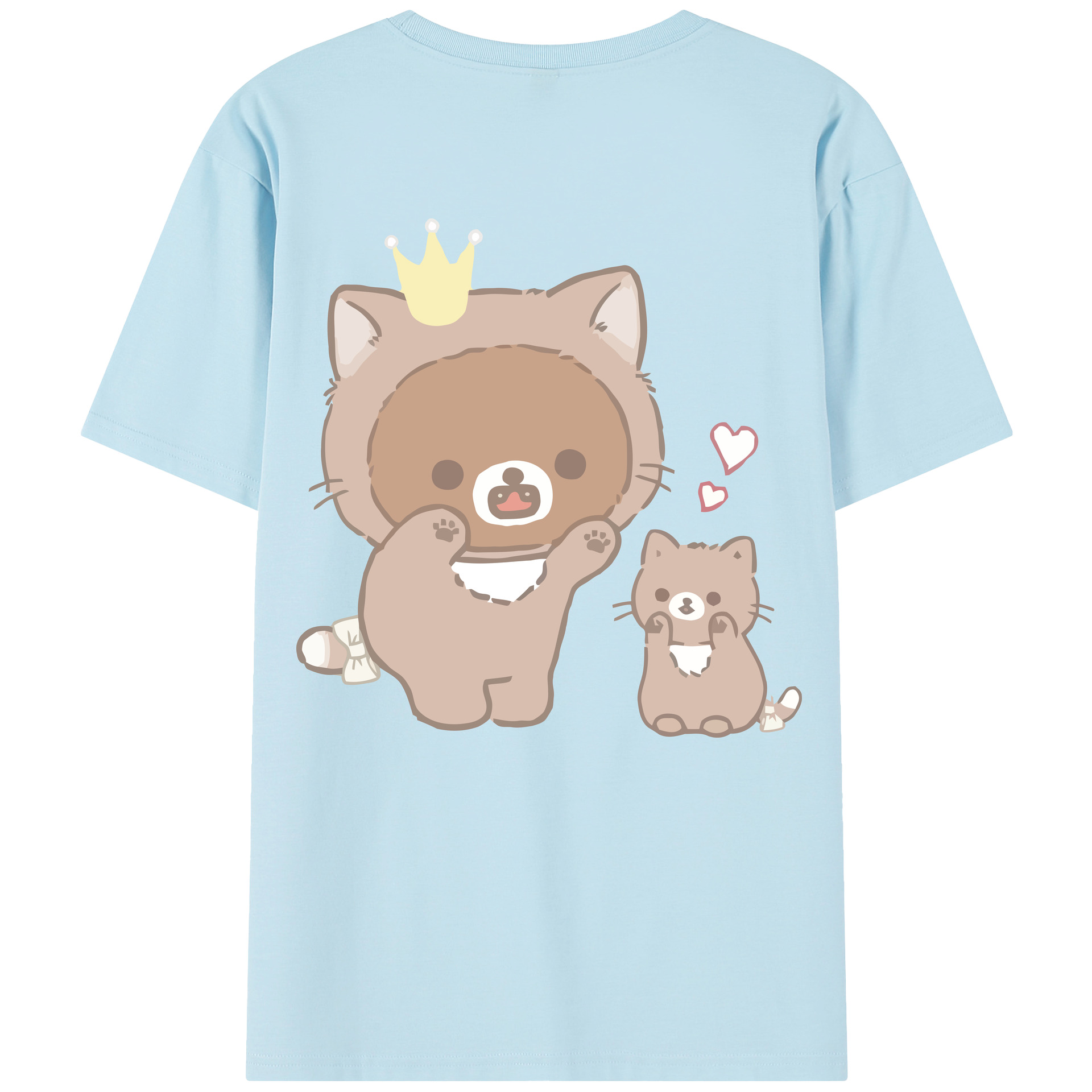 （画像用） リラックマ リラックマ キイロイトリ Rilakkuma Korilakkuma Kiiroitori 綿100％半袖Tシャツ（背面プリント）